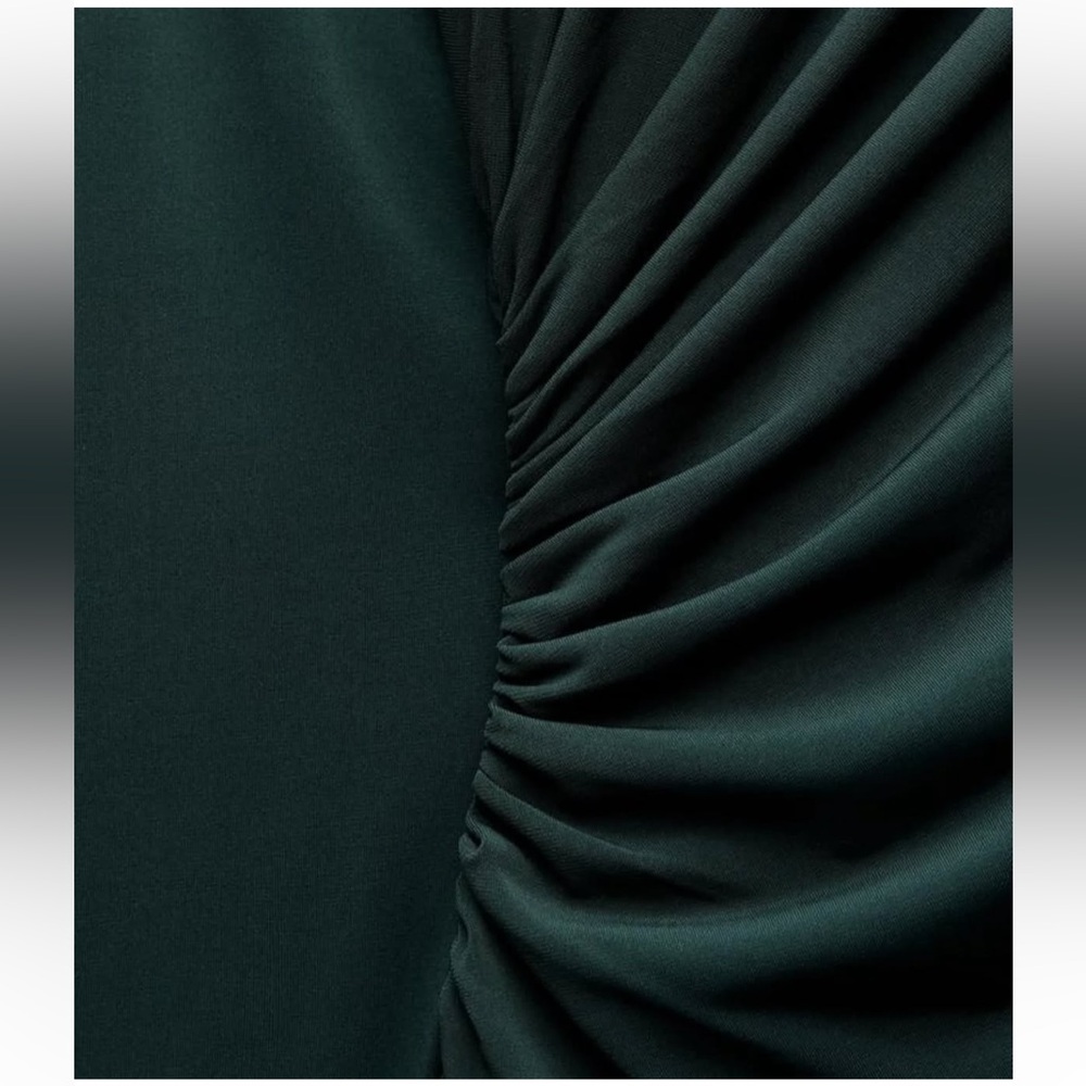ZARA DRAPED MIDI DRESS - Picture 4 of 4